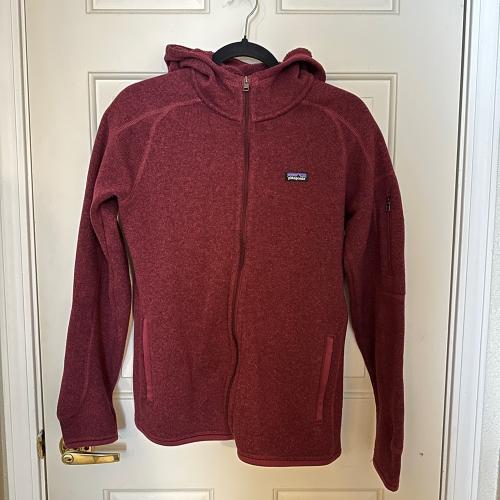 Patagonia Burgundy Full-Zip Hoodie